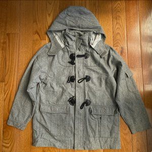 Graphite Colored Zip Up Jacket with Removable Hoodie